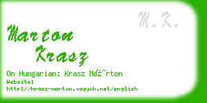 marton krasz business card